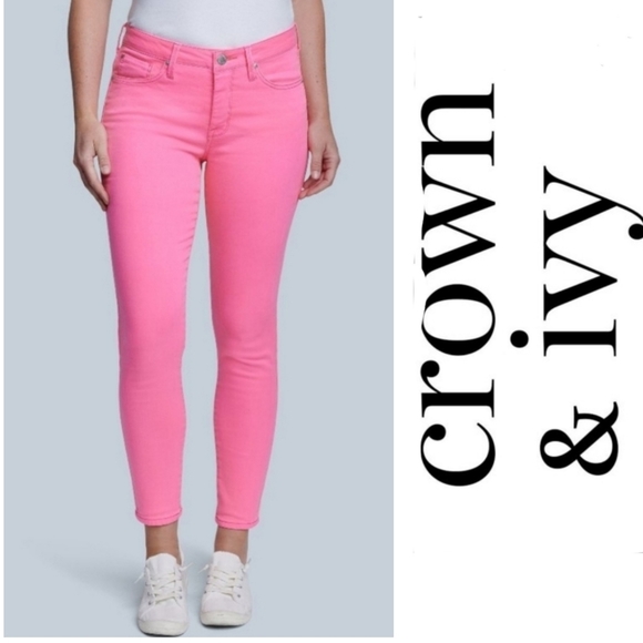 Crown Ivy Pink Skinny Jeans Size 2 
